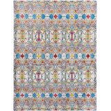 Hand-Knotted High-Quality Blue, Beige, and Yellow Area Rug