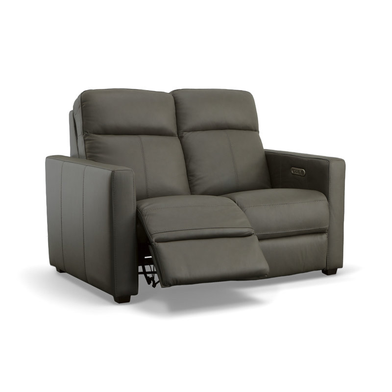Causeuse inclinable rembourrée 57 po Broadway, Similicuir schiste