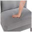Chaise d'appoint moderne en velours côtelé gris foncé avec coussin d'assise réversible et coussin assorti-134534041