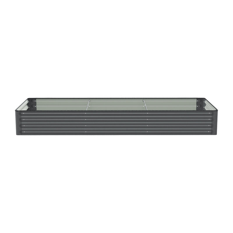 Raised Garden Bed, 30cm H x 240cm W x 90cm D, Grey
