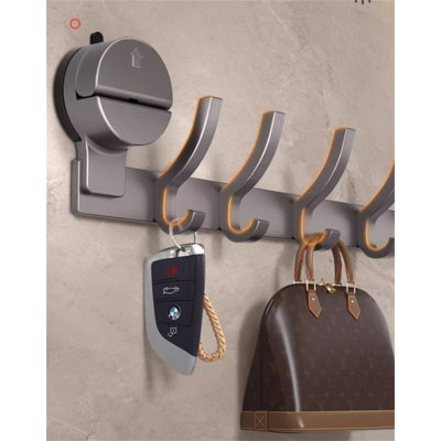 Aluminum Alloy Suction Cup Hook Rack