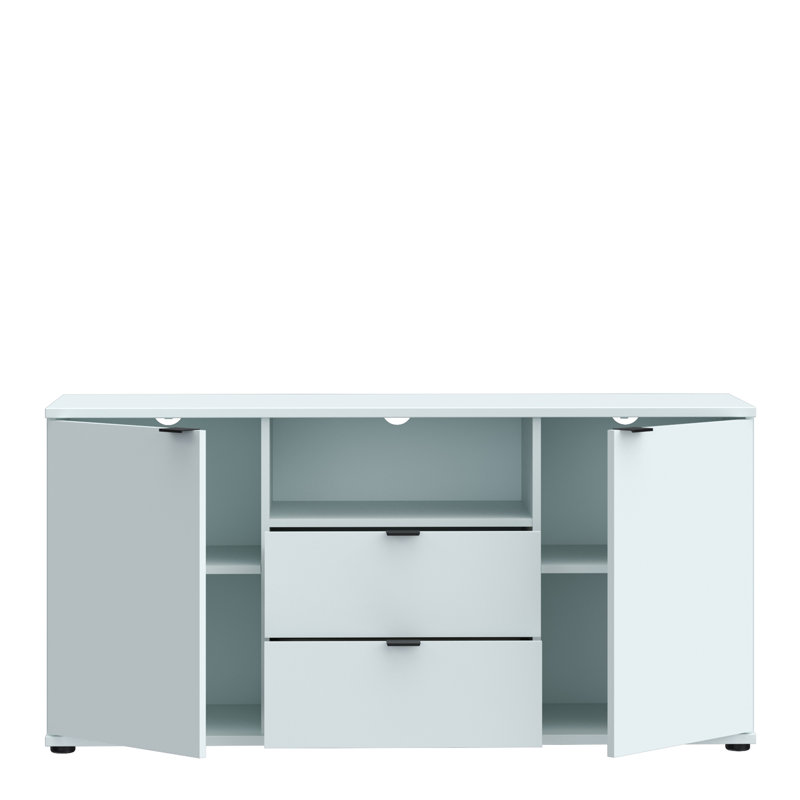 Ganymede TV Unit with Open Shelf, Drawer & 2 Doors, Light Grey