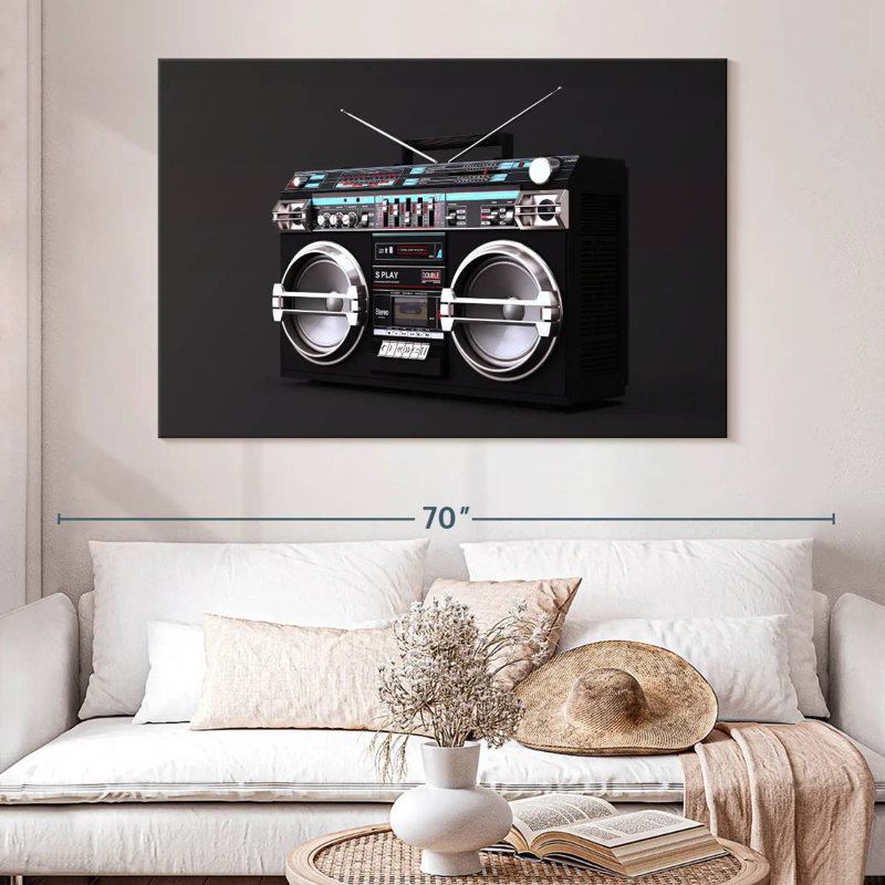 Abarca Black Boombox, 34" H x 51" W