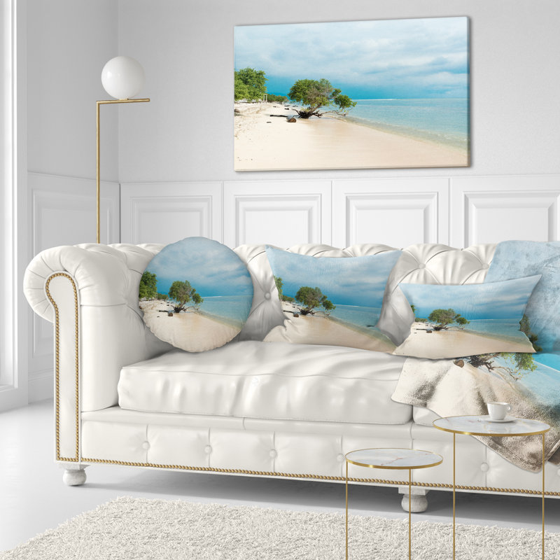 Coussin lombaire seascape magnifique ivoire en indonésie