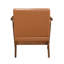 Chaise d'appoint 1 pièce avec cadre en bois d'hévéa brun et revêtement en similicuir brun-169875901-169875900