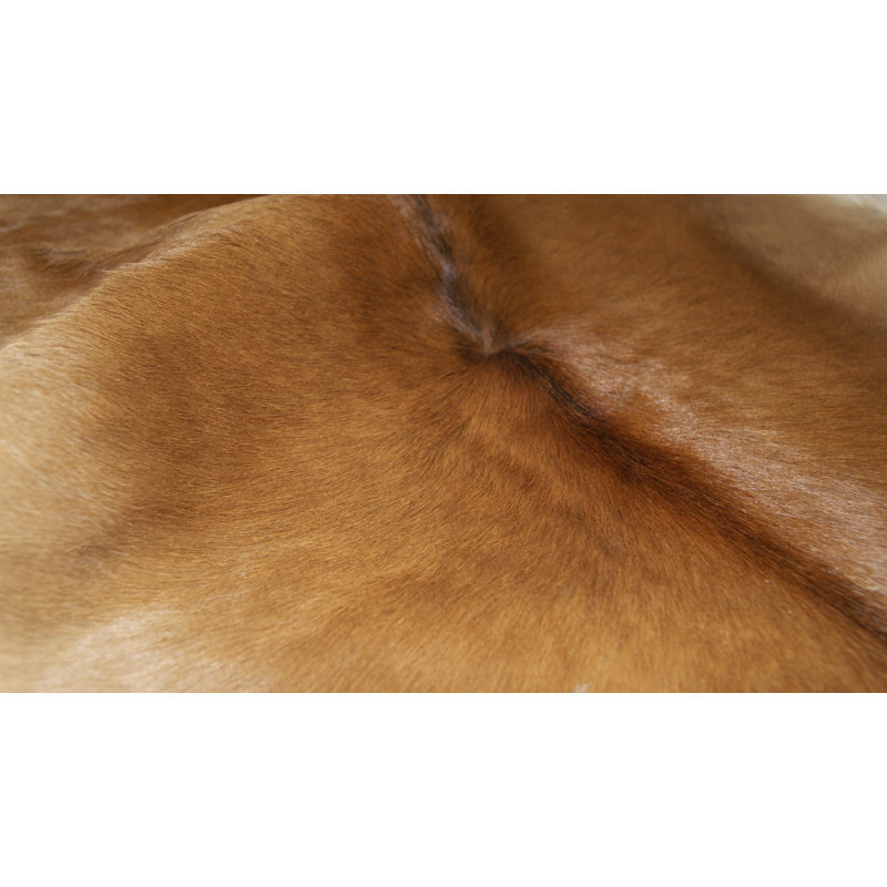 Tapis brun clair fabriqué à la main en peau de veau