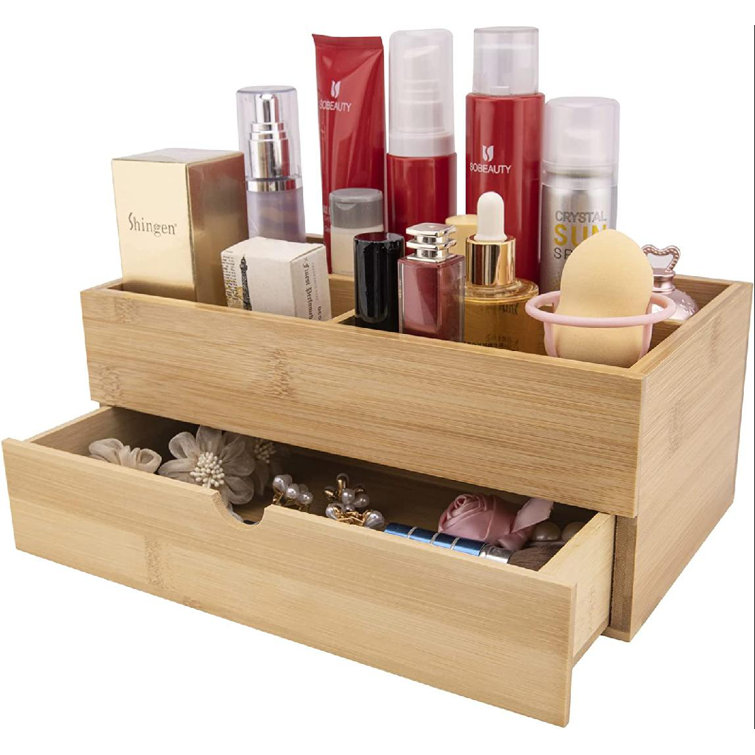 Stackable Makeup Organizer with Drawers Ebern Designs