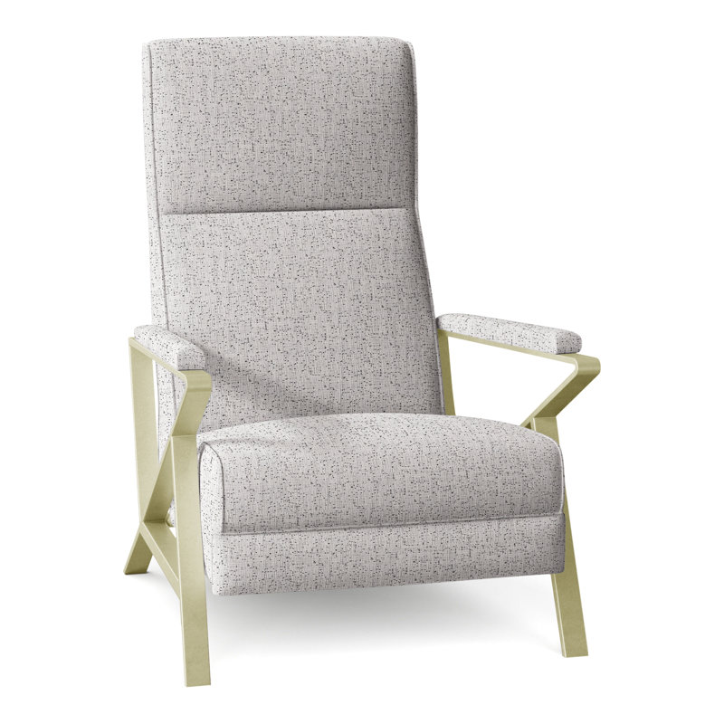Infinity 28.25" Wide Manual Standard Recliner, Brushed Brass, Perigold Preso Indigo