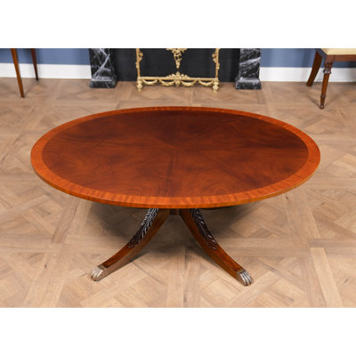 Table basse à piédestal en bois massif Sharonville