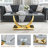 3-Piece Coffee Table Set, Modern Clear Tempered Glass Top, Mirrored Curved Stainless-Steel Bases, Coffee Table And 2 Side Tables-117220410