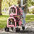Foldable Pet Stroller with Double Detachable Carriers, Folding Dog Cat Jogger Stroller with Tether-95924709