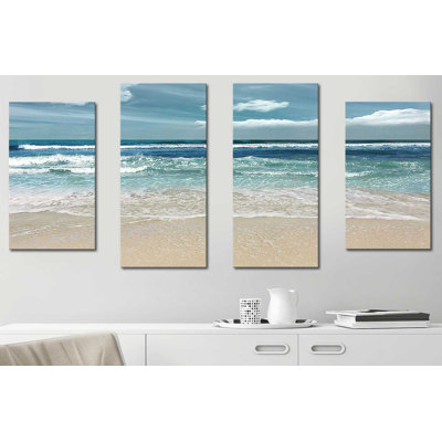 Symphonie de la mer - ensemble de 4 photographies sur toile tendue