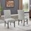 Ensemble de 2 chaises d'appoint de salle à manger rembourrées en tissu gris clair Selena avec pieds en bois gris Selena