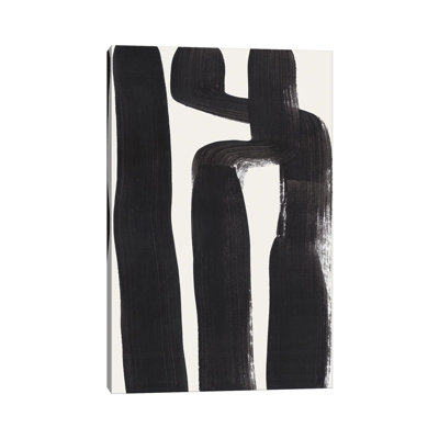 Black Ink Strokes par - Toile tendue