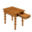Table de bout vintage étroite en bois massif avec tiroir, côté pour le salon, matériaux naturels de haute qualité, chaleur, conception à bulles sur les pieds, tiroir de rangement en bois naturel et en bois d'hévéa, assemblage rapide, idéal