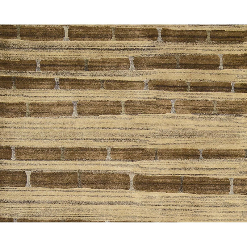 Tapis brun de haute qualité noué à la main