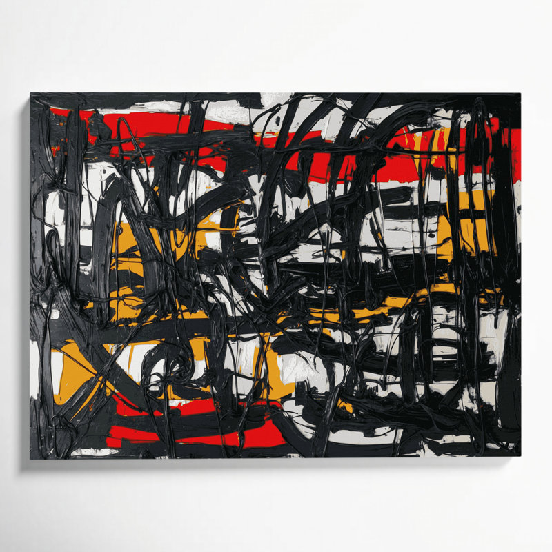 Neo Expressionism 1 Gray Canvas Wall Art, 11" H x 14" W