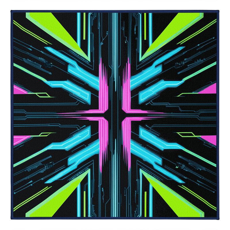 Pulse Fragments Rug, Square 4'