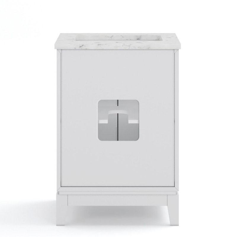 24" Single Bathroom Vanity Set, White