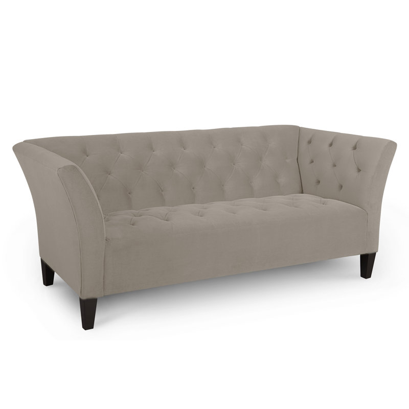 Carruth Upholstered 76'' Sofa, Bella Granite Performance Velvet