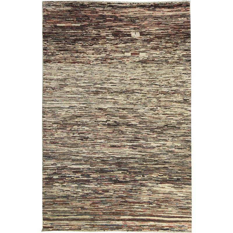 Hand-Knotted High-Quality Brown and Beige Area Rug