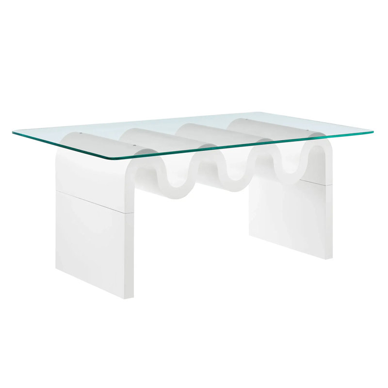 Table basse blanche élégante avec un style minimaliste moderne