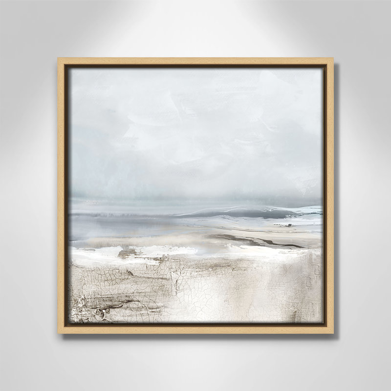 Coucher de soleil sur les reflets - reproduction carrée par Luna Mavis, Flotteur naturel, H 13,5 po x l 13,5 po