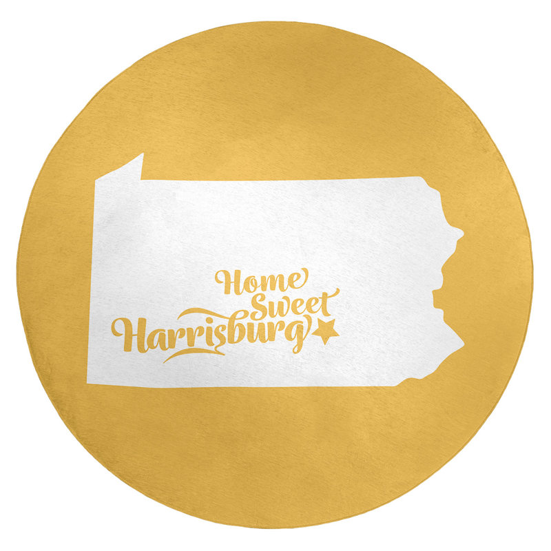 Tapis en poly-chenille harrisburg pennsylvanie, Rond 5 pi