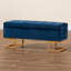 Velvet Tufted Rectangle Solid Colour Ottoman with Storage-914552331