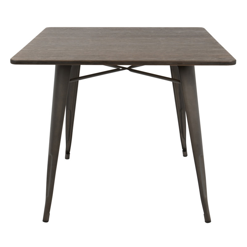 36 po - Table de salle à manger de ferme en espresso et antique