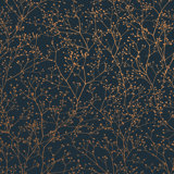 Floral Metallic Wallpaper Roll by Clarissa Hulse