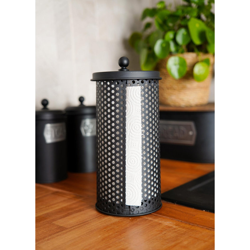 Metal Freestanding Paper Towel Holder, Matte Black