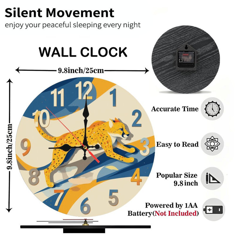 Horloge murale léopard