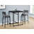 Dining Table, 32" Rectangular, Counter Height, Small, Laminate Top, Kitchen, Black Laminate, Black Metal, Contemporary, Modern