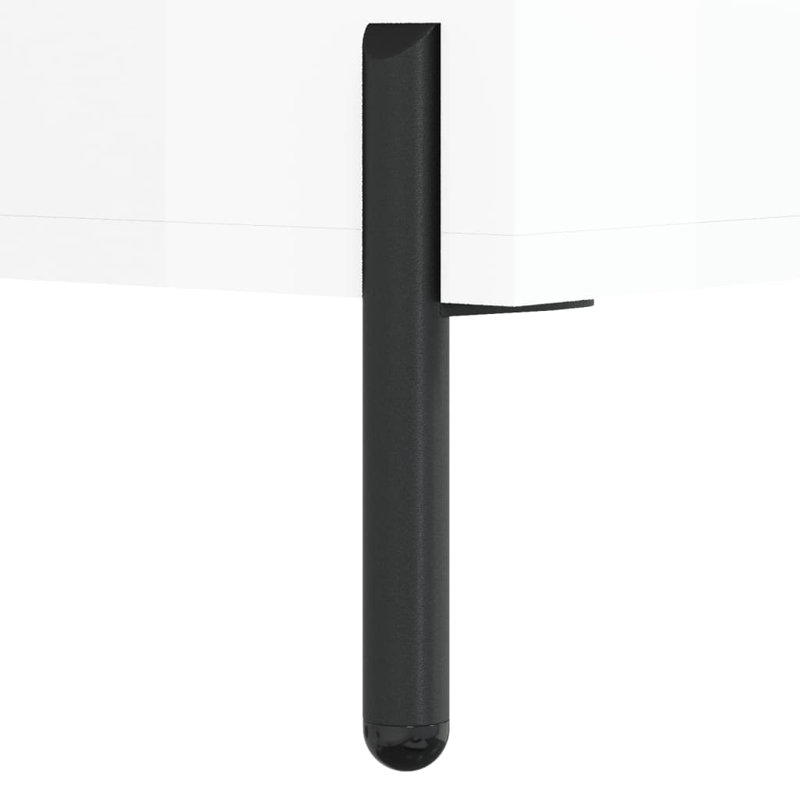 Bowerville Metal Base Writing Desk, High Gloss White