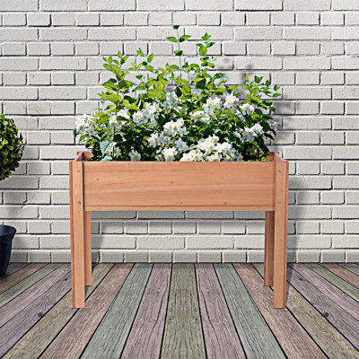 Lit de jardin surélevé avec jardinière