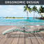 3 chaises longues près de la piscine - chaises réglables en aluminium avec table d'appoint en tissu antirouille pour terrasse, pelouse, cour arrière