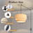 17.7" Modern 2-Tier Beige Plug-in Pendant Light