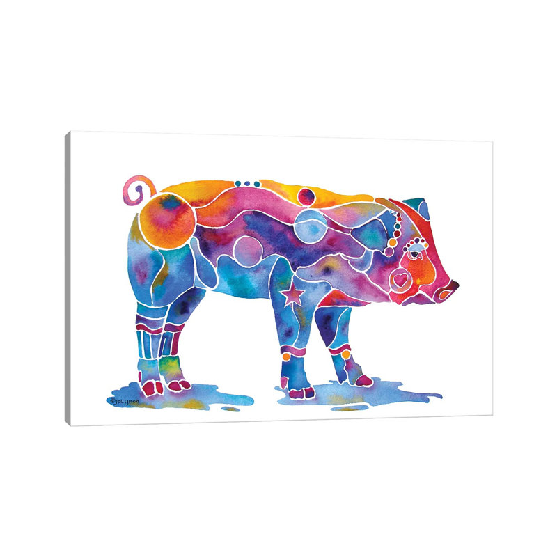 Pig Farm 1 Piece Wrapped Canvas Wall Art, 20.32cm H x 30.48cm W