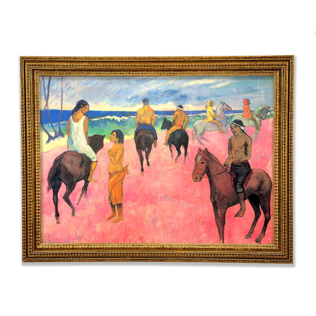 Gauguin Riding On The Beach Gerahmter Druck