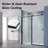 60'' - W x 76'' H Single Added Door Frameless Shower Door with