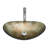 Elegant Gold-Foil Glass Vessel Sink With Chrome Pop-Up Drain, Boat Shape Bathroom Sink Above Counter | Gift Idea