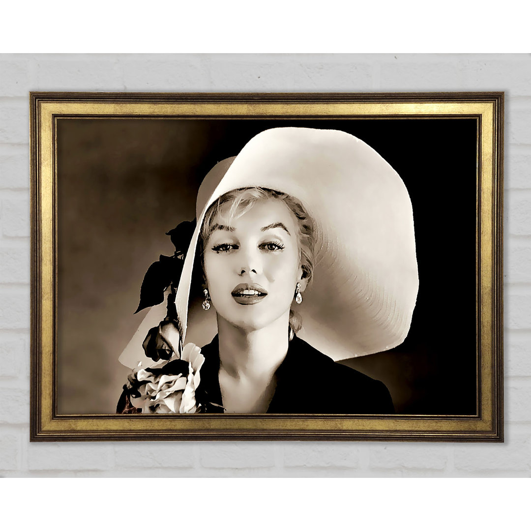 Marilyn Monroe Classic Hat - Einzelner Bilderrahmen Kunstdrucke