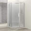 Porte de douche 34-1 / 8 "X 72" Cabine de douche semi-sans cadre à charnière-111691979