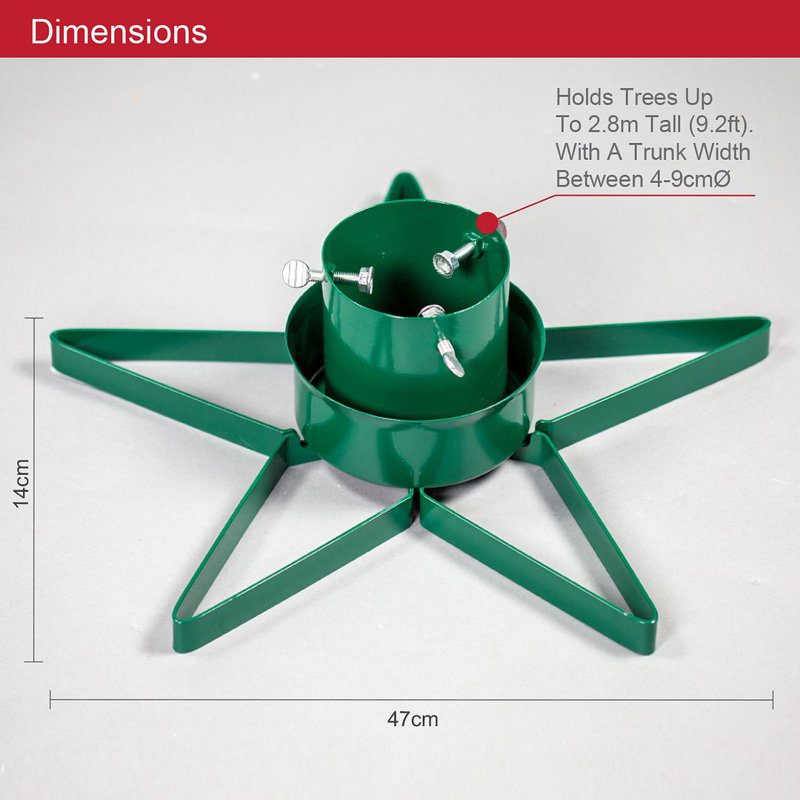 Metal Live Tree Stand For Max. Tree Height 8 - 9.9 Ft.