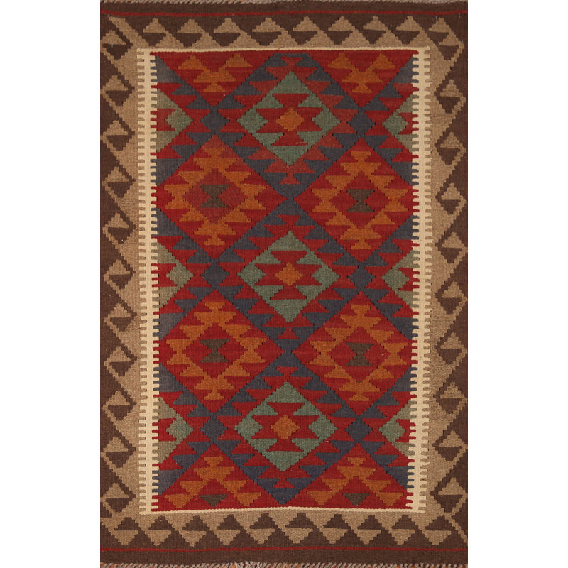 Geometric Kilim Oriental Area Rug 3x5