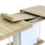 Table de salle à manger rectangulaire extensible Vintage Wood Grain, table de salle à manger ajustable 160 à 200 cm-600375068