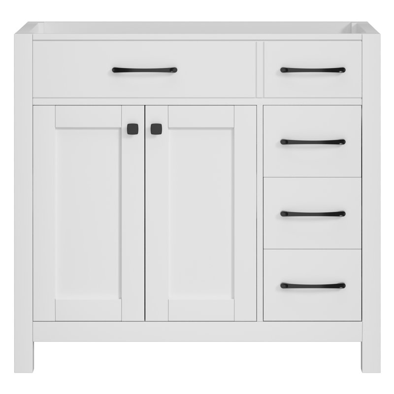 36" Bathroom Vanity Cabinet Base Only, Sink not Included, White