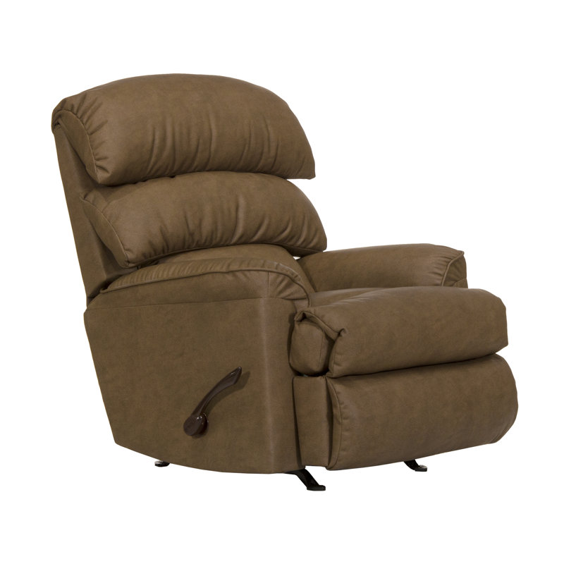Montello Chaise Rocker Recliner In Nanobionic Fabric, Brown