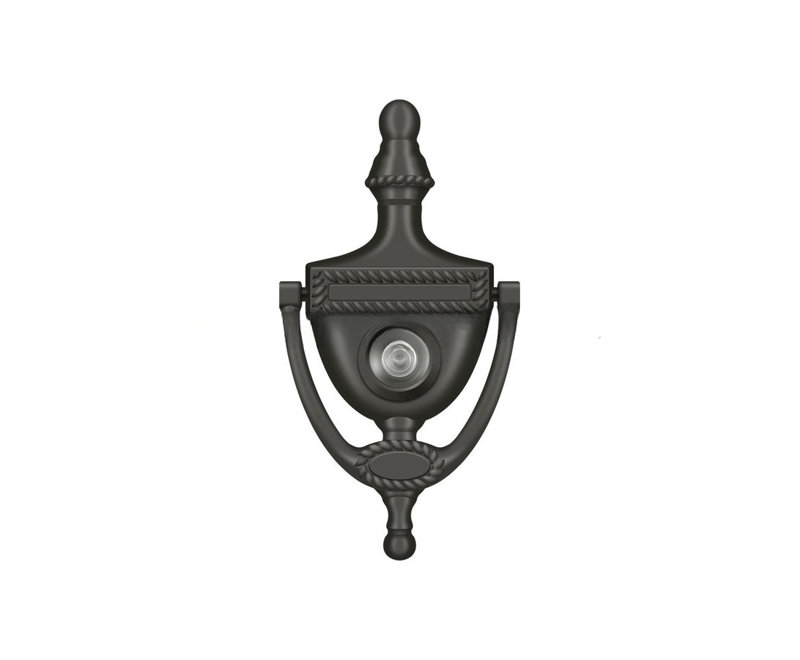 Deltana DKV6RU10B Door Knocker-Viewer, Victorian Rope in Oil-rubbed Bronze, Oil Rubbed Bronze